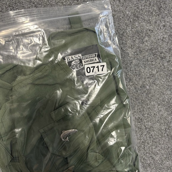 BASS Outdoor America Green Fly Fishing Vest Cargo‎ Pockets Mens L XL - Picture 8 of 8